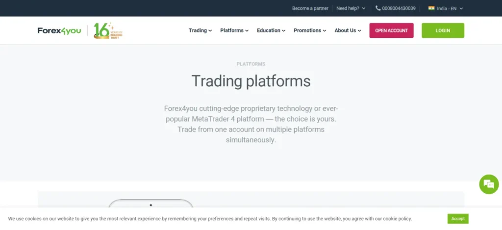 Forex4you Trading Platforms