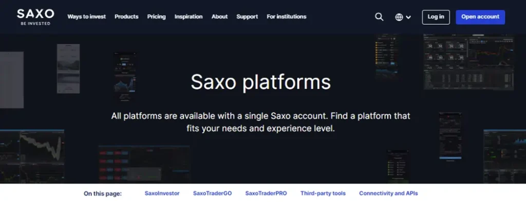 Saxo Bank Trading Platforms