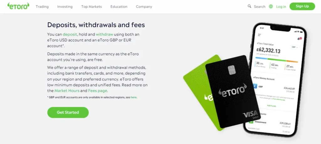 eToro Deposits and Withdrawals Made Simple